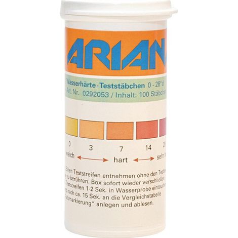 Varilla de medición TRGS 611 dureza del agua 0-28 grados dH 100 piezas Caja ARIANA