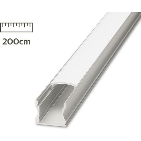 LED Aufbau U-Profil eloxiert 17,3 x 14,5mm opal - Länge: 200cm (1/5)