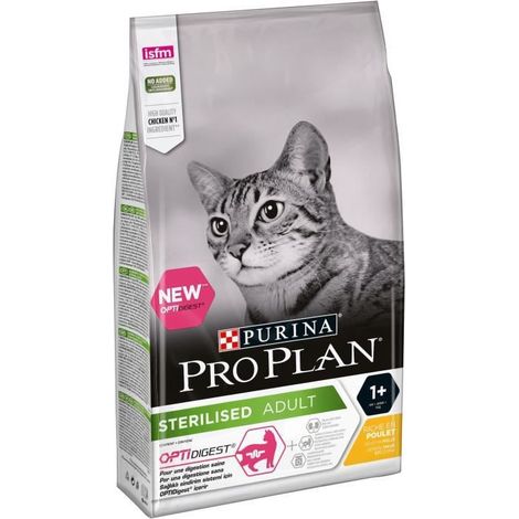 Croquettes Pro Plan OPTIDIGEST Chat Sterilisé Poulet : 1,4 kg