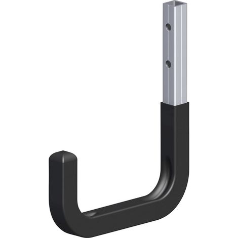 alfer Wandhaken Typ 10 gummiert 25 x 30 cm Alumium blank schwarz Universalhaken (1/2)