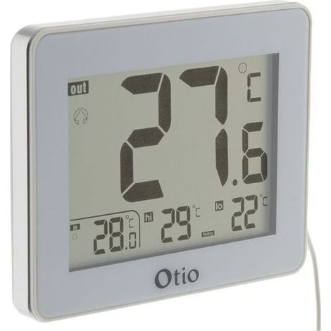 Thermomètre intérieur extérieur filaire avec écran LCD 9 cm – Sonde 1,5 m – Affichage températures -40°C à 70°C (1/5)