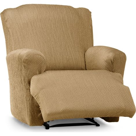 Housse de canapé élastique pour Fauteuil Relax inclinable Couleur Moutarde (1/5)