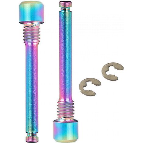 Convient pour 2 boulons de frein à disque de vélo en alliage de titane durable, avec vis de levier de frein de 3 mm et filetage M4, accessoires de frein de vélo portables. (1/5)