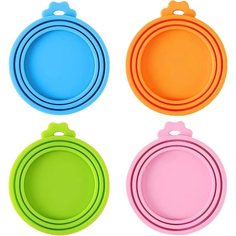 Filiyano-Lot de 4 couvercles en silicone de couleurs différentes wxsp, couvercles pour bocaux, couvercles pour boîtes métalliques, couvercles pour (1/5)