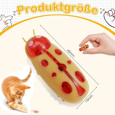 JeiibrZui Jouet interactif pour chat - Fixation sur cadre de porte - Jouet électrique en forme de chenille en peluche - Rechargeable par USB - Pour chats et chatons d'intérieur (1/5)