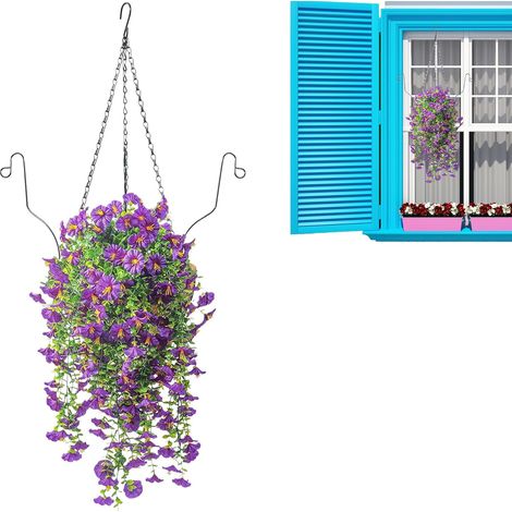 Körbe mit Kunstblumen Hängender künstlicher Blumenkorb