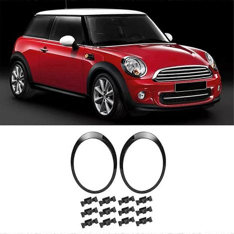 Schwarze Scheinwerferblenden, Paar für Mini Cooper R55 R56 - Schwarz (1/5)