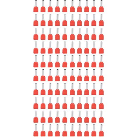 100PCS Cosses à Souder Isolées en Cuivre avec Tube PVC pour Câbles 2x18AWG - Connecteurs TE1008 (1/5)
