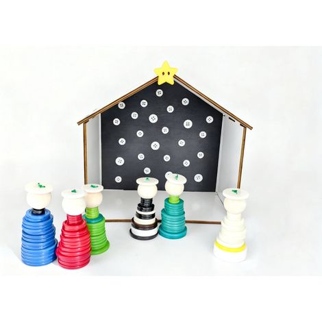 Calendrier De L'Avent Chien Berger Allemand - 24 Compartiments Avec Pendentifs En Acrylique - Pour Décoration Maison Bureau École - Lot De 1 (1/3)