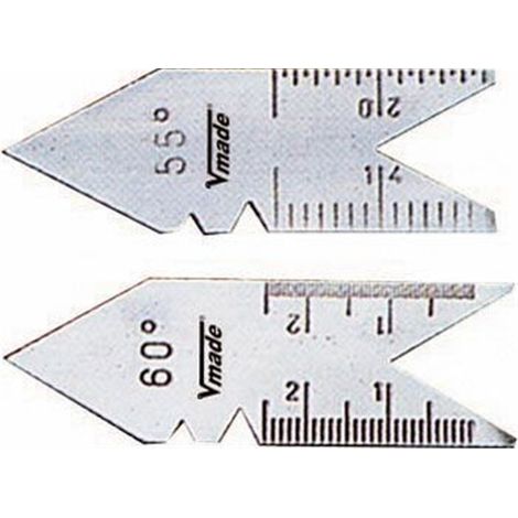 Modèle triangulaire en acier, pour fil, type de filetage Whitworth, 55 degrés OISEAUX 472001