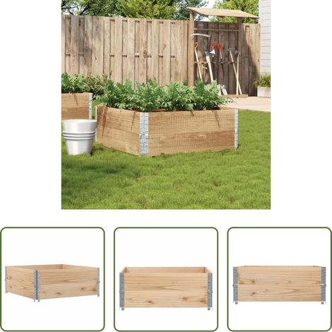 Jardinière empilable -  Jardinière 100x100 cm bois de pin massif (1/5)