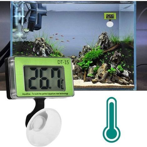 Aquarium-Thermometer, Aquarium-Temperatur-Messwerkzeug, LCD-Digital-Wasserthermometer, Digitalanzeige, Aquarium-Thermometer mit Saugnapf für Aquarium, Terrarium, Aquari (1/5)