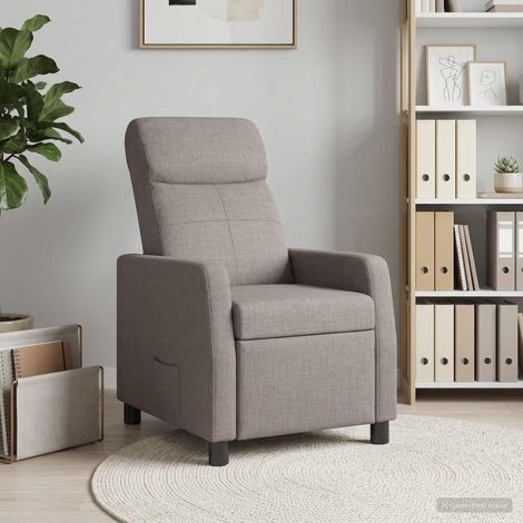 vidaXL Fauteuil inclinable Taupe Tissu (1/5)