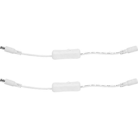 Un ensemble de deux contrôleurs de commutation monochromes avec interfaces d'alimentation CC, compatibles avec les bandes LED 5050/3528. (1/5)
