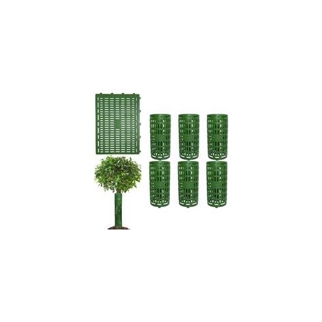Lot de 6 protections de tronc d'arbre imperméables en plastique robuste et réglable pour le jardin (1/5)