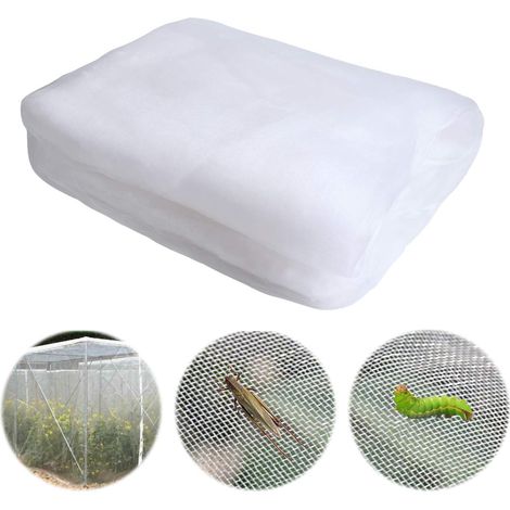 Filet de jardin Yangfei 2 x 5 m - Filet anti-insectes, filet pour légumes, filet anti-insectes blanc, protège plantes, fleurs, légumes et fruits. (1/5)