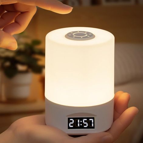 Lumières LED (blanches), veilleuse, lampe de bureau, éclairage rechargeable, changement de trois couleurs, protection des yeux, lumières pour chambre, bureau, table de chevet, température multicolore (1/5)