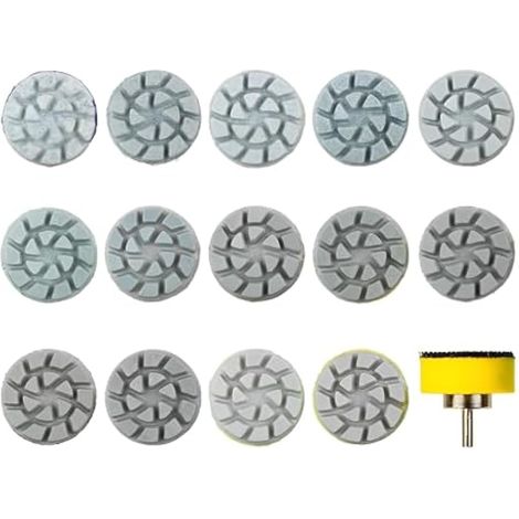 Lot de 14 mini disques de polissage diamant de 25 mm, 14 disques de ponçage à l'eau de différents grains 50-10000 et 1 support auto-agrippant de 3 mm pour un meulage fin des détails (1/5)