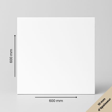 Signaletique.Biz France – Plaque PVC expansé 600 x 600 mm – Épaisseur 10 mm – Résiste à l’humidité – Pour agencement intérieur et isolation légère