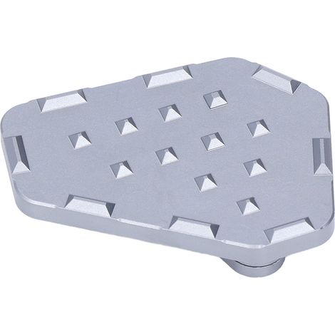 Prolongateur de pédale de frein moto en aluminium pour BMW S1000XR 2020‑2021, plaque d'extension grise avec rainures antidérapantes, pièce de remplacement durable. (1/5)