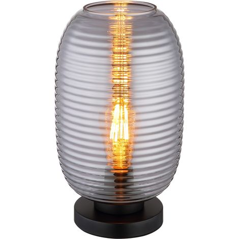 Globo - lampada da tavolo - JEFREY - nero - vetro - Ø 20cm - E27 (1/4)