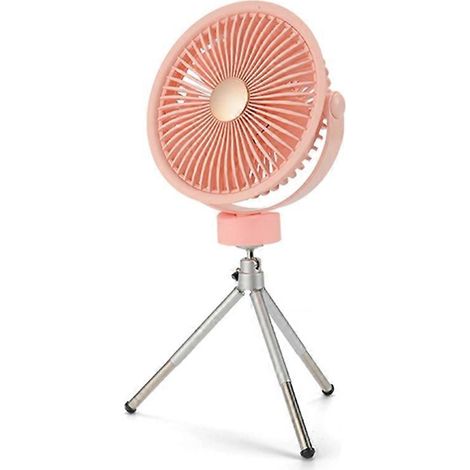 Ventilateur de bureau trépied 2400 mAh, ventilateur de camping, ventilateur de plafond rechargeable USB pour tapis roulant (1/5)