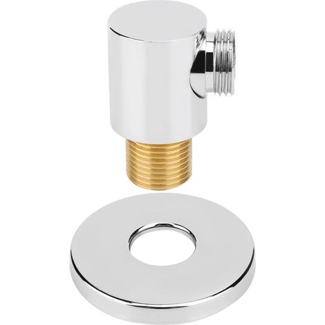 Raccord de Tuyau de Douche en cuivre 1/2" pour Montage Mural, coude de Sortie Murale, Adaptateur de Connexion pour pommeau de Douche, Accessoires de Salle de Bain (1/5)