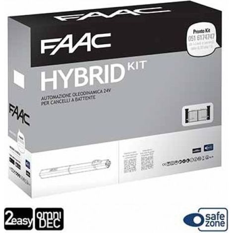 FAAC HYBRID KIT 24V 105683 Automazione Cancello Battenti Idraulico Per 2mt Anta (1/6)