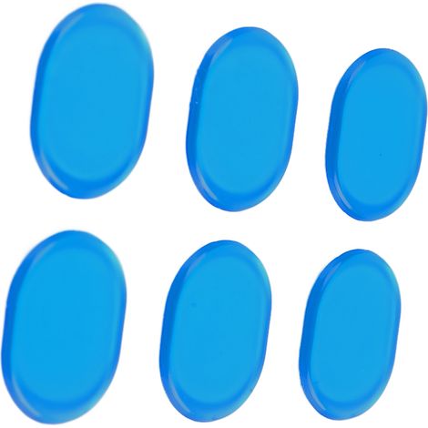 6 Coussinets en Gel Silicone Anti-Vibrations pour Batterie, Réducteurs de Bruit pour Pratique Musicale à Domicile, Bleu (1/5)