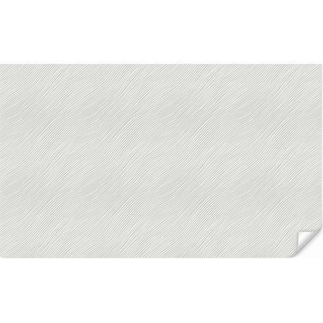 Carta da Parati Onde - Nervature - Bianco 500x300 cm (1/5)