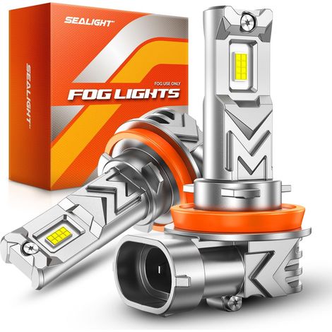 H11 LED Fog Light Bulb, 17000LM 6500K White, 800% Brighter, Copper Cooling, 1:1 Size, Replacement for H16/H8/H11 LED Fog Lights, Plug (1/5)