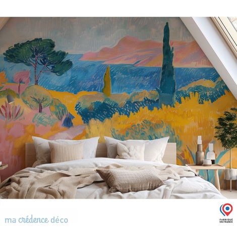 Papier peint : Paysage méditerranéen et couleurs - Intissé - L.200 x H.280 cm (1/4)