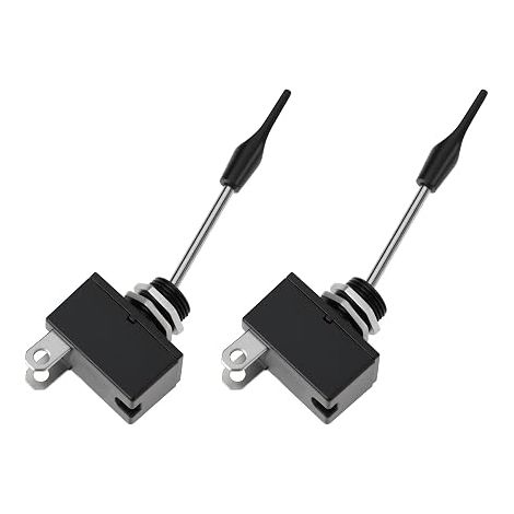 Interrupteur à bouton-poussoir momentané à longue tige de 2 broches 15A 12V à tige longue pour application momentanée de klaxon automobile (1/5)