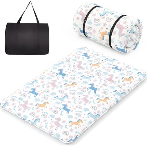 COSTWAY Japanese Floor Mattress Futon Mattress 190 x 120 x 10 cm-Colorful