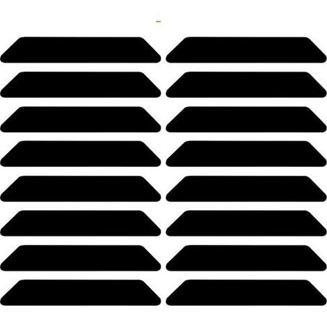 Tapis antidérapants - 130 x 25 mm - Noir - 30 pièces par paquet - Ruban adhésif pour moquette - Autocollants antidérapants amovibles - Dos antidérapant (1/5)