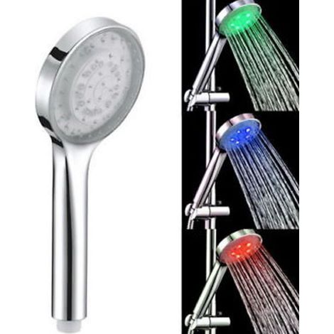 Pommeau De Douche Avec Lumières Led Qui Changent De Couleur En Fonction De La Température De L'eau