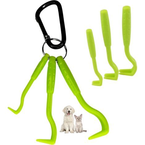 Tire Tique Pince a tique et crochets anti tiques pour chat chien humain. Crochet en acier inoxydable Retire/enlève/supprime/attrape parasites Kit de 3 pcs crochets pinces anti tiques vert (1/5)