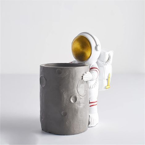 Porte-stylo créatif en résine représentant un astronaute, porte-stylo de bureau, objet de décoration pour bureau (1/4)