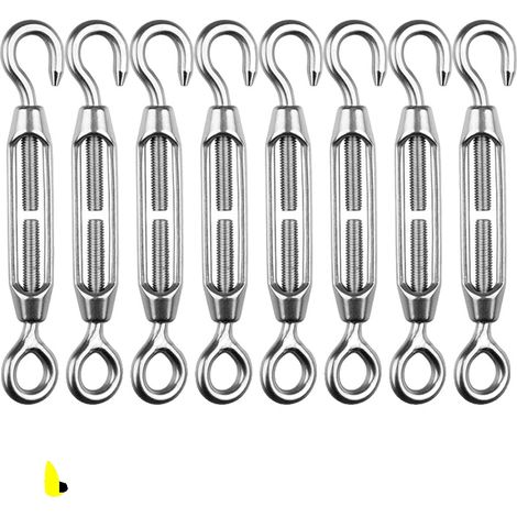 Tensor de acero inoxidable, tensión ajustable, M5, 10 unidades (1/2)