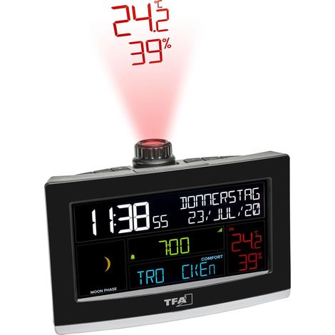 TFA Dostmann VIEW SHOW 35.8002.01 Reloj despertador digital negro WiFi