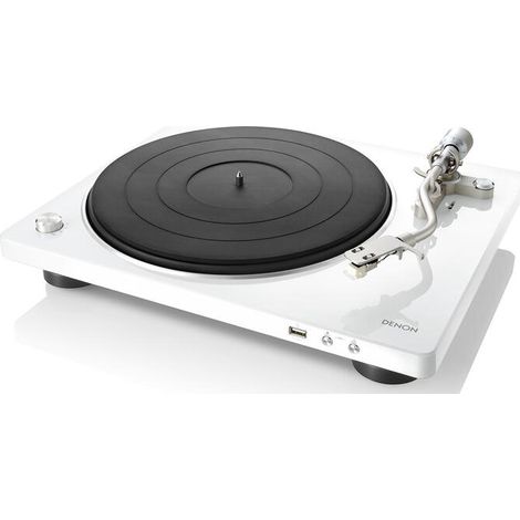 Giradiscos HiFi Belt-Driven Manual DENON DP-450 USB WHITE   Blan (1/4)