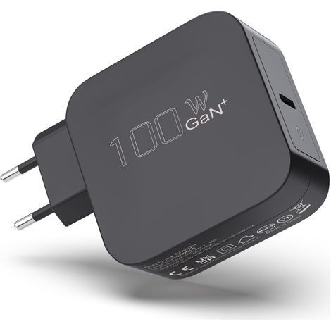 Bloc d'alimentation USB C 100 W pour ordinateur portable - Chargeur compact et rapide pour MacBook Pro, MacBook Air, iPad Pro 11/12,9/Air 10,9", Phone15/Pro/14/Pro, Samsung Galaxy Note20 (1/5)
