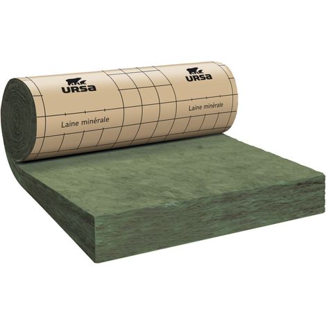 Ursa – Rouleau laine de verre 300mm – 2700mm x 1200mm – R 8 – Pour combles perdus et planchers – Isolation thermique efficace