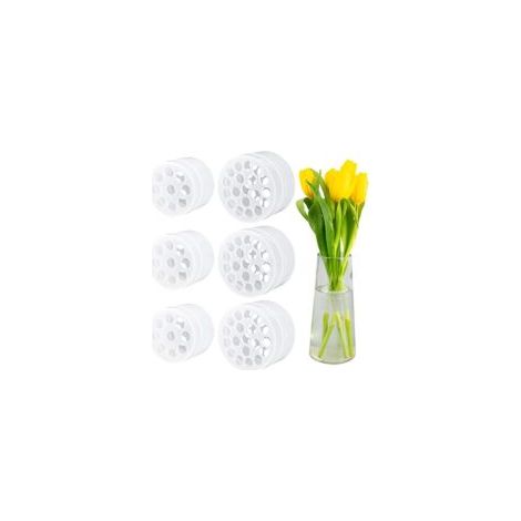 Lot de 6 supports de fleurs - En spirale - Transparent - Pour tige de fleur - Vase Ikebana - Accessoire de composition florale DIY - Ikebana Twister (1/5)