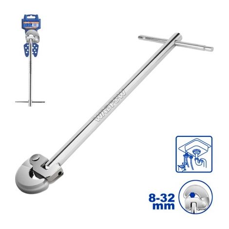 Robinet de lavabo WADFOW 8-32 mm WBF1732 en acier forgé, 300 mm (1/4)