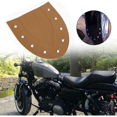 Garde-boue avant moto stable, accessoire modifié, pare-boue jaune, protection anti-éclaboussures, compatible custom, pièce motocyclette. (1/5)