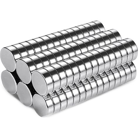 60pcs Small Furniture Magnets 10mm x 4mm Neodymium Magnet Small Mini Strong Magnet Push Pin for Fridge Chalkboard Pictures DIY Card Chalkboard Calendar (1/5)
