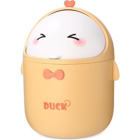 Mini-Tischmülleimer mit Deckel – Niedlicher Cartoon-Tischmülleimer – Kleiner Abfalleimer – Kawaii-Dekoration – Aufbewahrungsbox für Schreibtisch, Kinderzimmer oder Schminktisch (1/5)