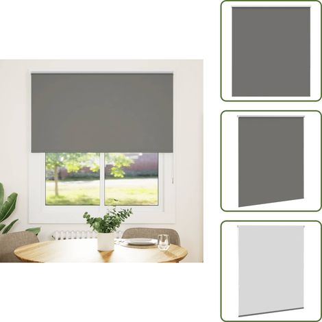 vidaXL Verdunkelungsrollo Grau 120x150cm Stoffbreite 116,6cm Polyester (1/5)