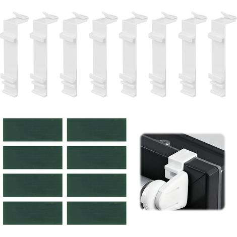 Support De Serrage Réglable pour Store Enrouleur Duo, Mini Store, Installation sans Perçage, Compatible avec Cadres De 1,5 à 2 Cm, 4 Paires Incluses avec Patins Adhésifs, Supports De Stores (1/5)